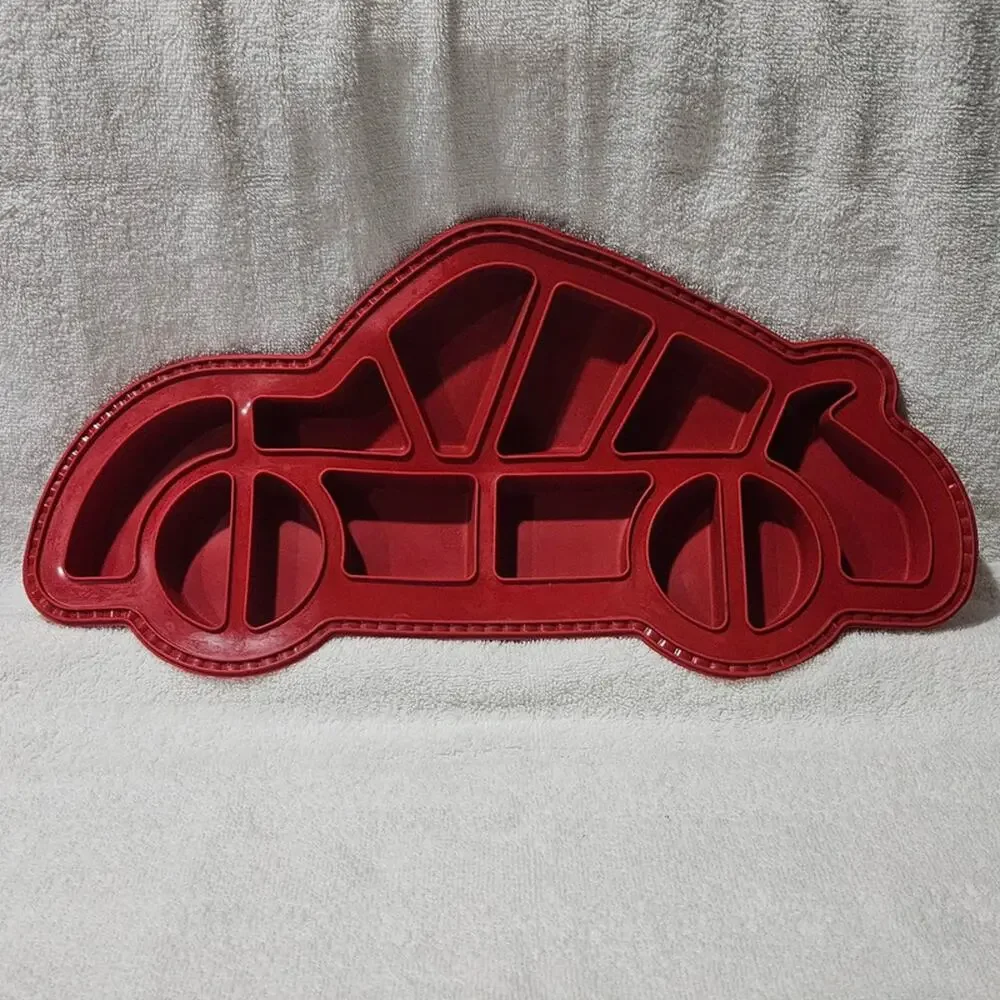Red Silicone Car Shaped Baking Mold Cake Pan Race Car